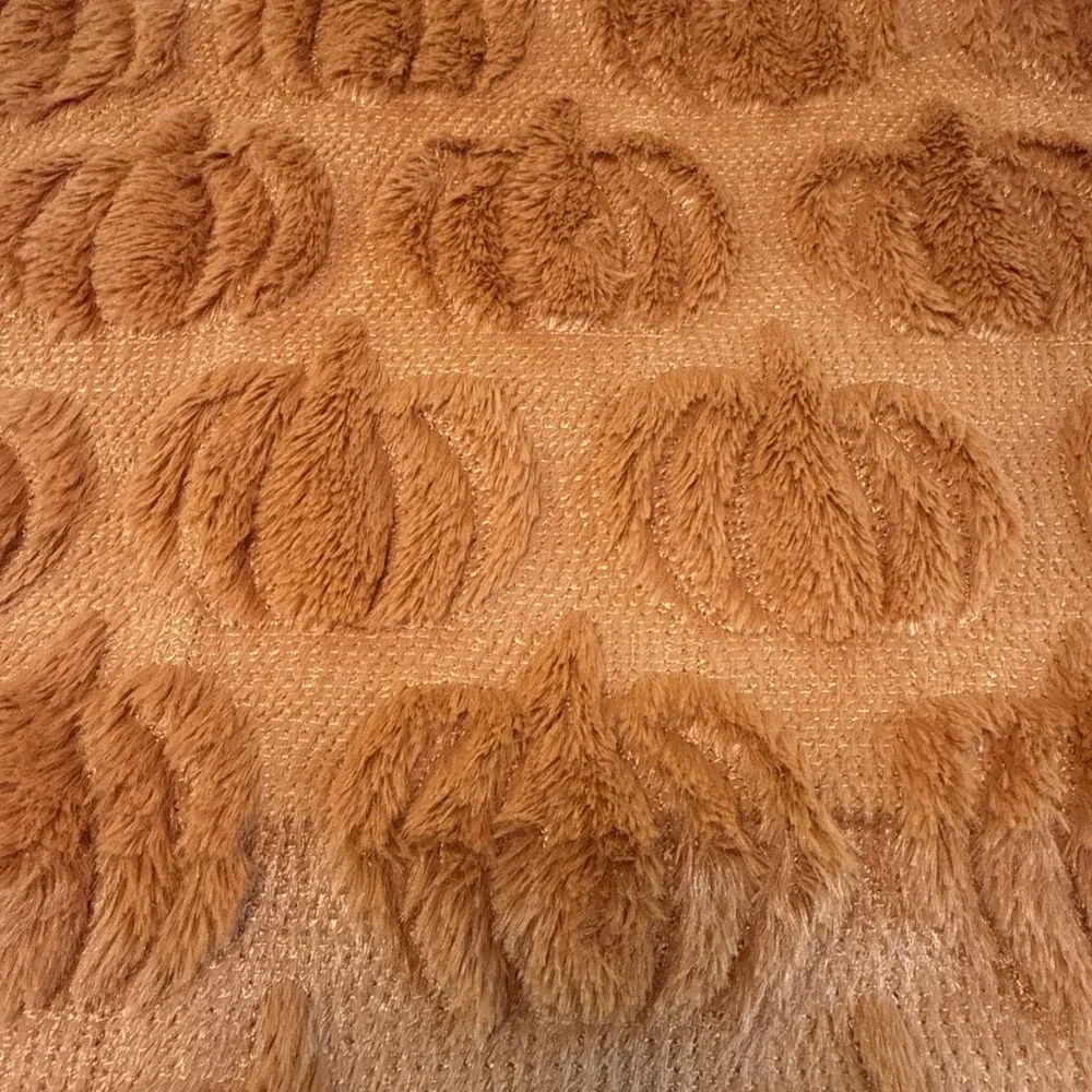 2 Pumpkin Pillow Covers Autumn Orange Chinelle Textured Soft 17